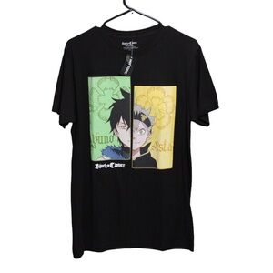 Black Clover Yuno Asta‎ Black T Shirt Mens MD